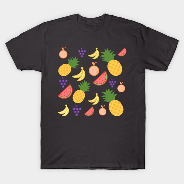 Colourful Fruit Cocktail Mosaic T-Shirt by Dreamer